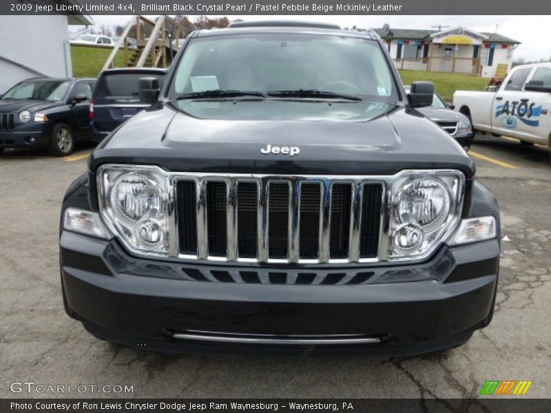 Brilliant Black Crystal Pearl / Pastel Pebble Beige Mckinley Leather 2009 Jeep Liberty Limited 4x4