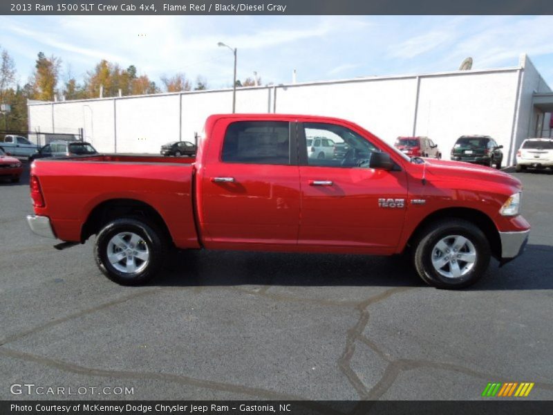 Flame Red / Black/Diesel Gray 2013 Ram 1500 SLT Crew Cab 4x4