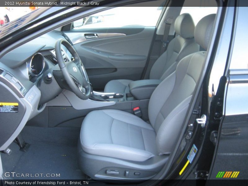 Midnight Black / Gray 2012 Hyundai Sonata Hybrid
