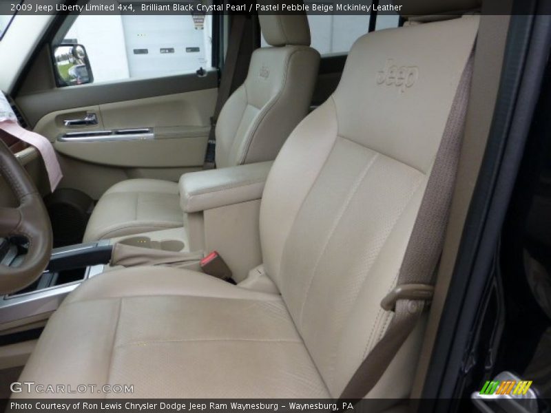 Brilliant Black Crystal Pearl / Pastel Pebble Beige Mckinley Leather 2009 Jeep Liberty Limited 4x4