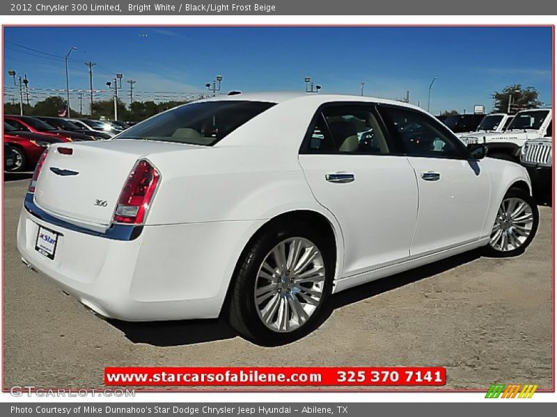 Bright White / Black/Light Frost Beige 2012 Chrysler 300 Limited