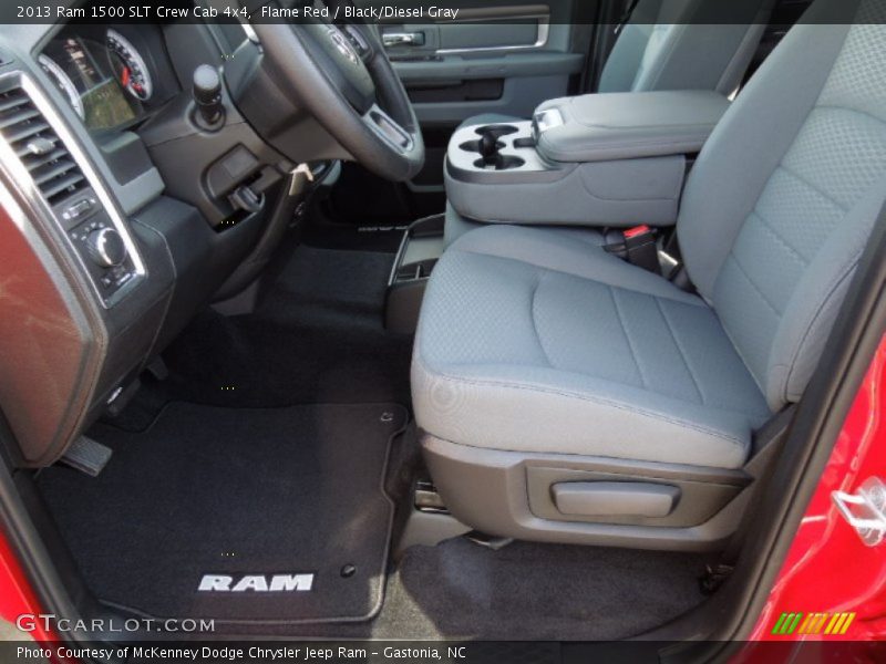 Flame Red / Black/Diesel Gray 2013 Ram 1500 SLT Crew Cab 4x4