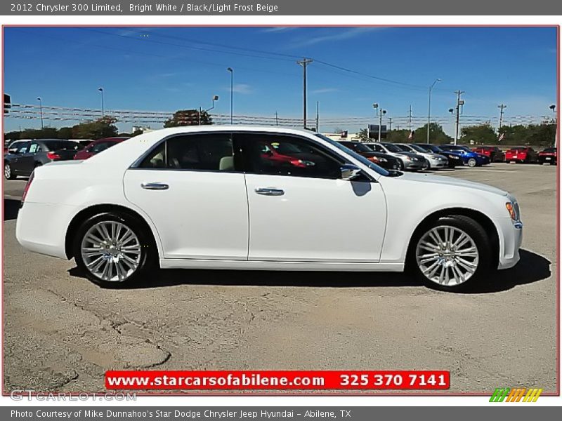 Bright White / Black/Light Frost Beige 2012 Chrysler 300 Limited