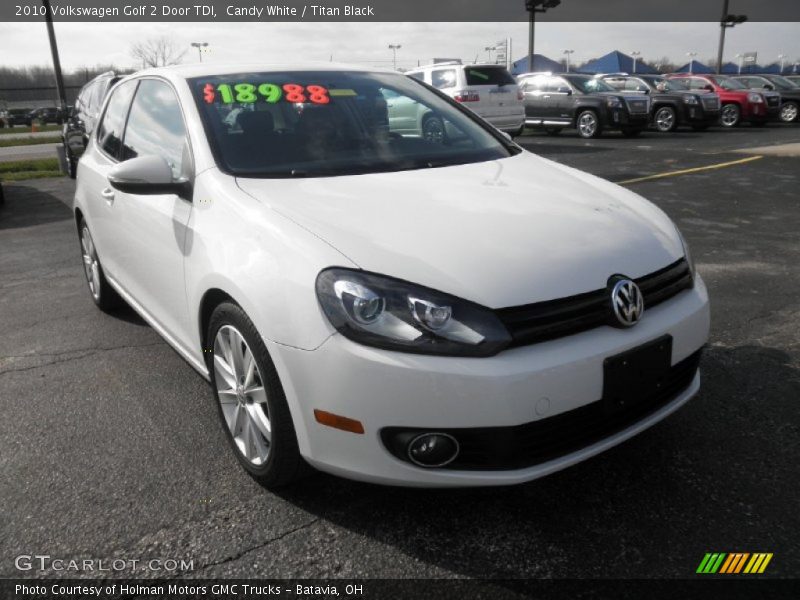 Candy White / Titan Black 2010 Volkswagen Golf 2 Door TDI