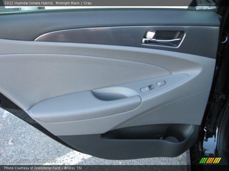 Midnight Black / Gray 2012 Hyundai Sonata Hybrid