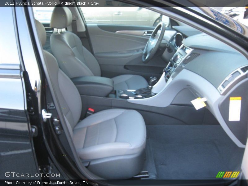 Midnight Black / Gray 2012 Hyundai Sonata Hybrid
