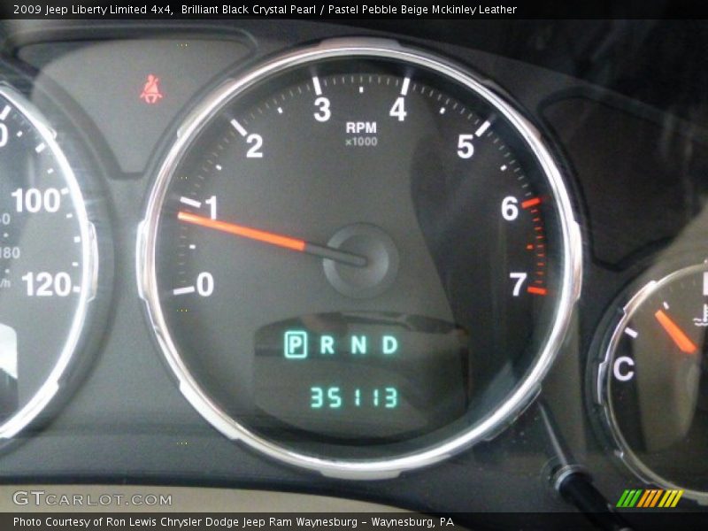 Brilliant Black Crystal Pearl / Pastel Pebble Beige Mckinley Leather 2009 Jeep Liberty Limited 4x4