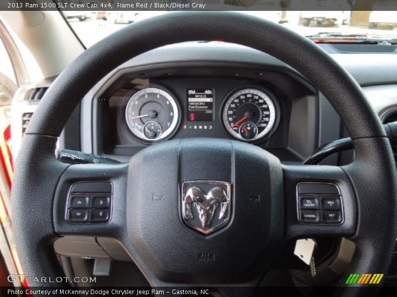 Flame Red / Black/Diesel Gray 2013 Ram 1500 SLT Crew Cab 4x4