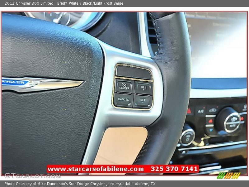 Bright White / Black/Light Frost Beige 2012 Chrysler 300 Limited