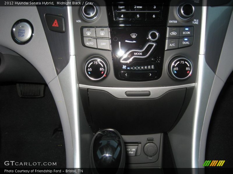 Midnight Black / Gray 2012 Hyundai Sonata Hybrid