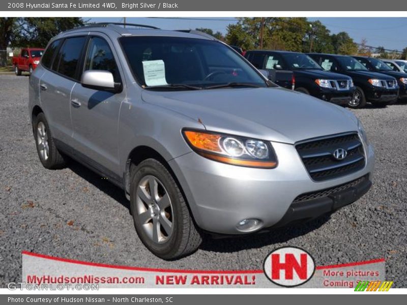 Bright Silver / Black 2008 Hyundai Santa Fe Limited 4WD