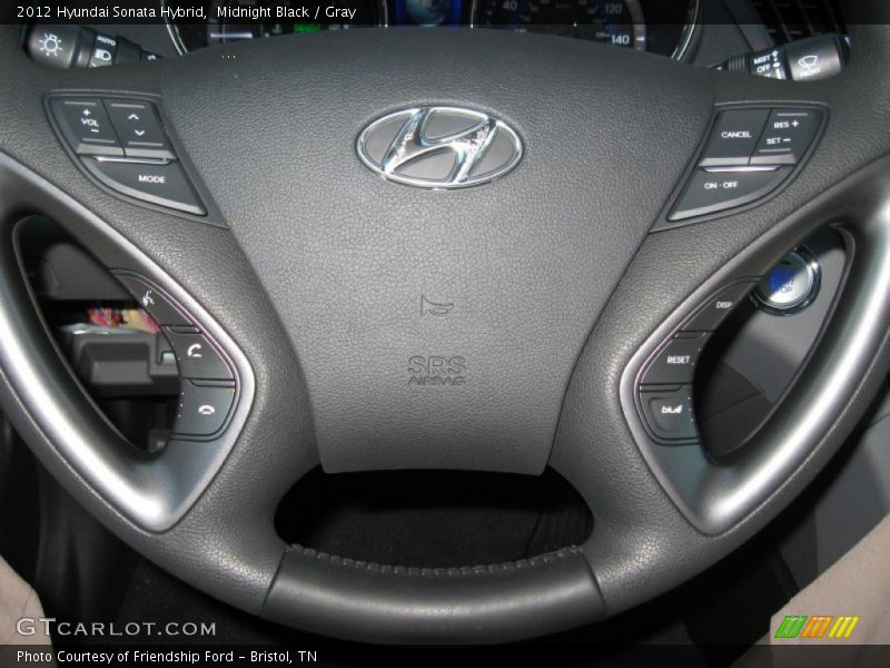 Midnight Black / Gray 2012 Hyundai Sonata Hybrid