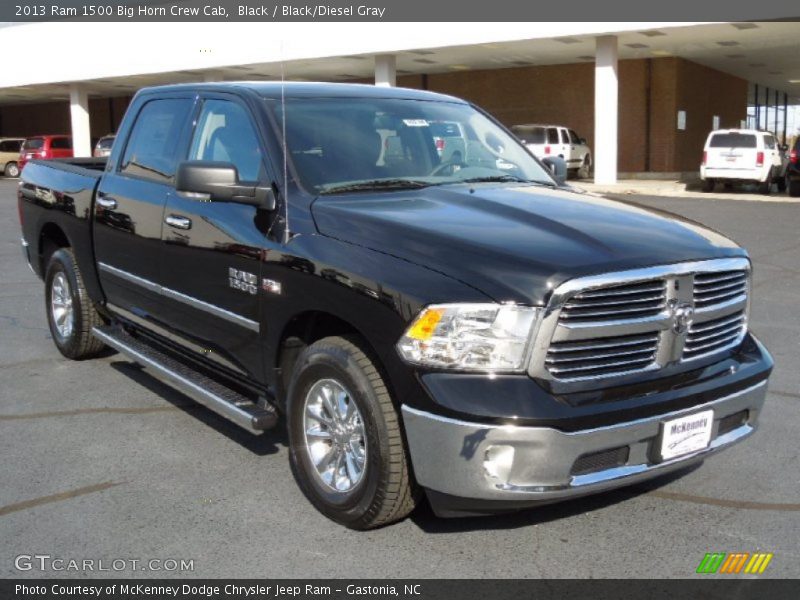 Black / Black/Diesel Gray 2013 Ram 1500 Big Horn Crew Cab