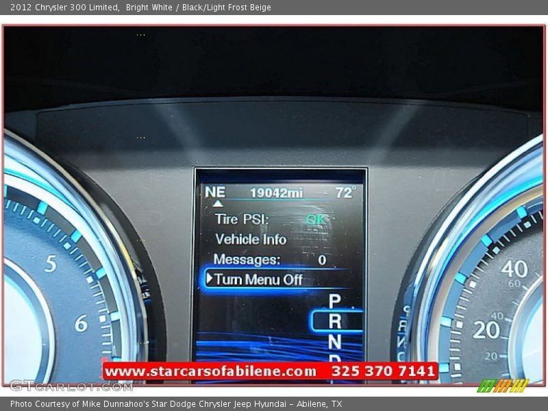 Bright White / Black/Light Frost Beige 2012 Chrysler 300 Limited