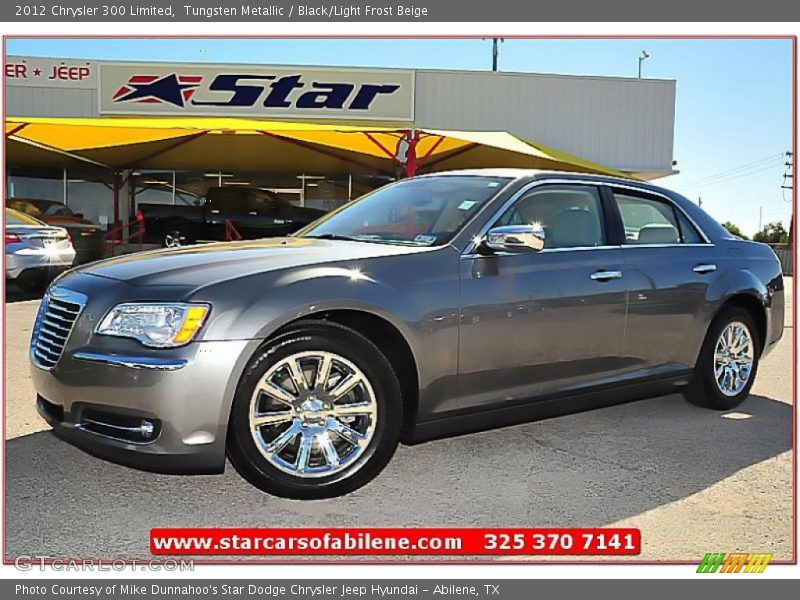 Tungsten Metallic / Black/Light Frost Beige 2012 Chrysler 300 Limited