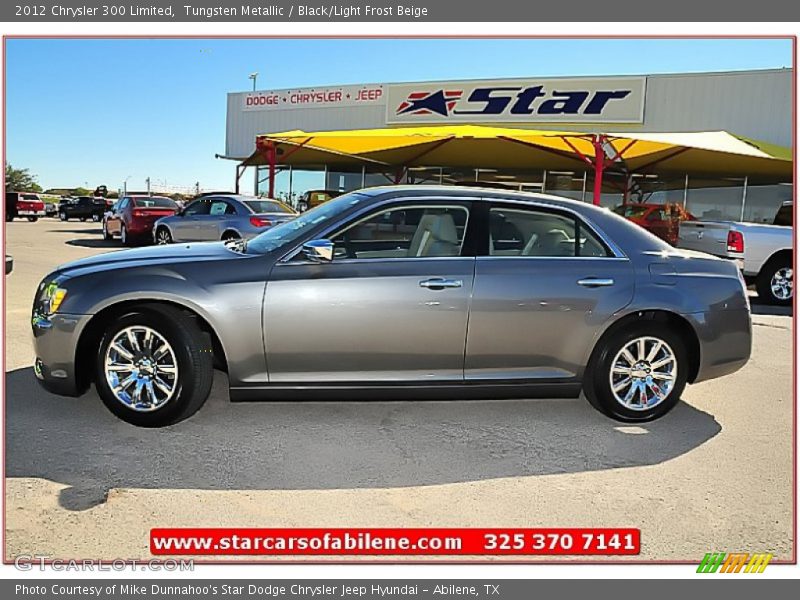 Tungsten Metallic / Black/Light Frost Beige 2012 Chrysler 300 Limited