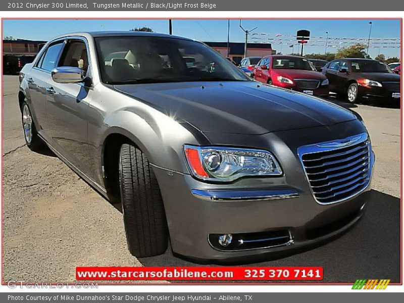 Tungsten Metallic / Black/Light Frost Beige 2012 Chrysler 300 Limited