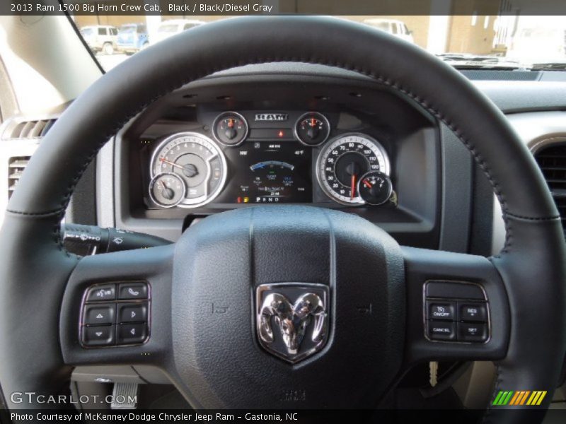 Black / Black/Diesel Gray 2013 Ram 1500 Big Horn Crew Cab