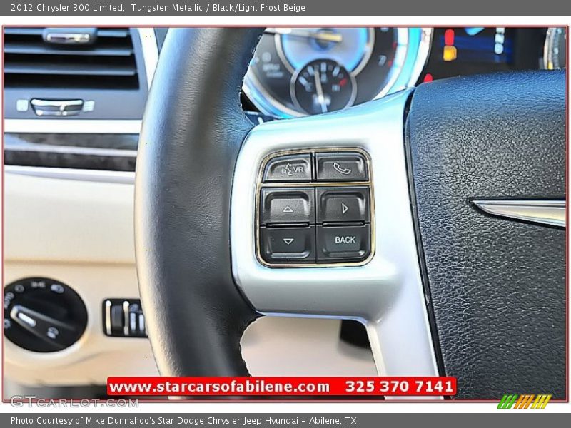Tungsten Metallic / Black/Light Frost Beige 2012 Chrysler 300 Limited