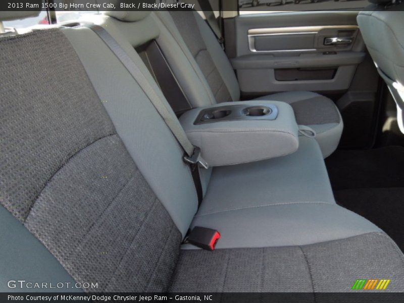 Rear Seat of 2013 1500 Big Horn Crew Cab