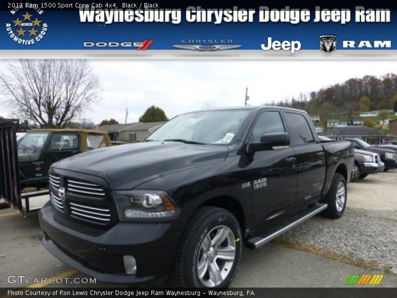 Black / Black 2013 Ram 1500 Sport Crew Cab 4x4