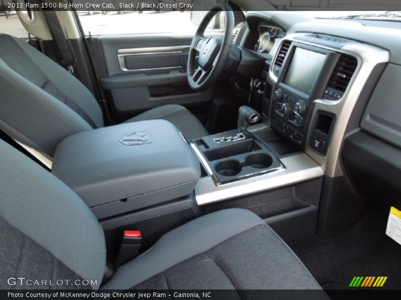  2013 1500 Big Horn Crew Cab Black/Diesel Gray Interior