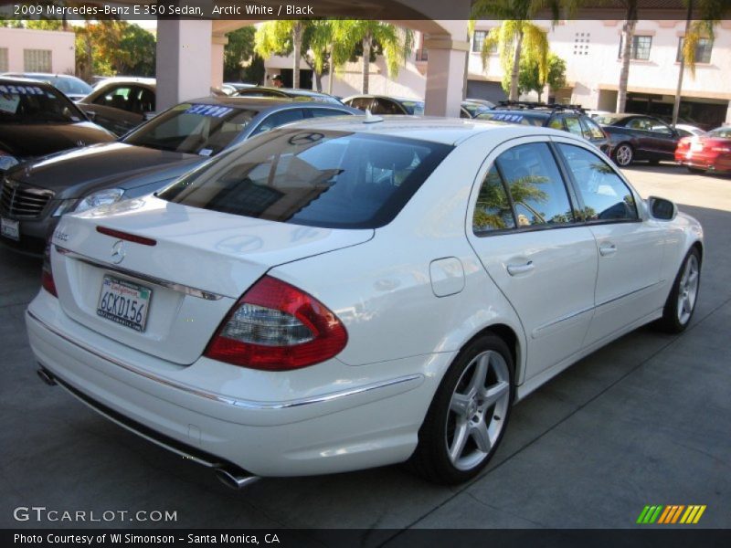 Arctic White / Black 2009 Mercedes-Benz E 350 Sedan