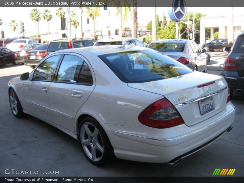 Arctic White / Black 2009 Mercedes-Benz E 350 Sedan