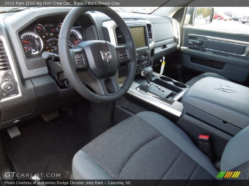 Black/Diesel Gray Interior - 2013 1500 Big Horn Crew Cab 