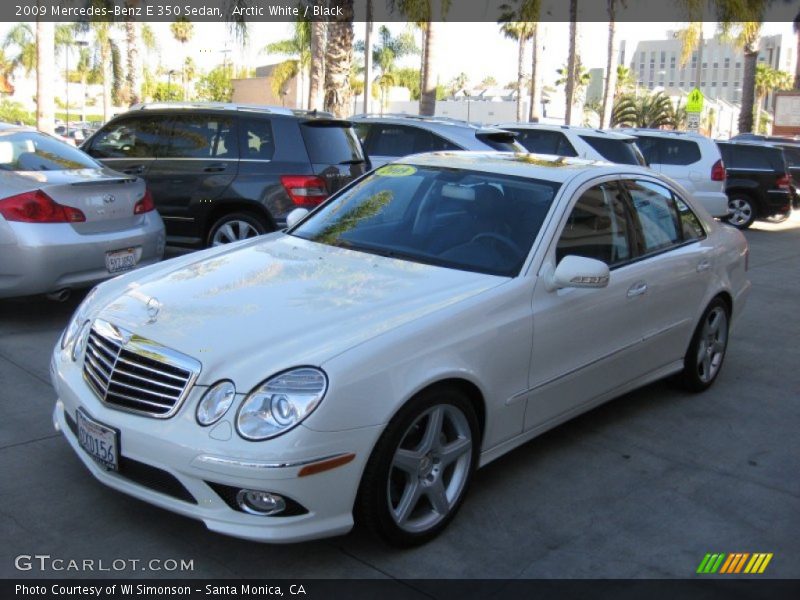 Arctic White / Black 2009 Mercedes-Benz E 350 Sedan