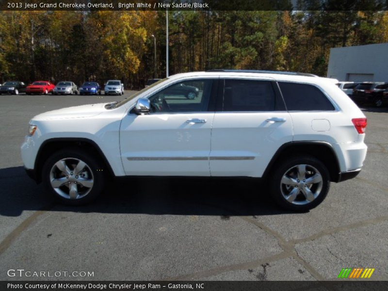 Bright White / New Saddle/Black 2013 Jeep Grand Cherokee Overland