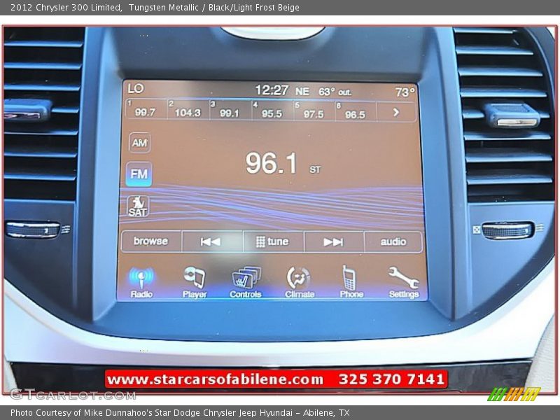 Tungsten Metallic / Black/Light Frost Beige 2012 Chrysler 300 Limited