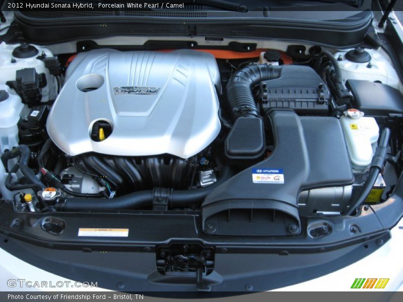 Porcelain White Pearl / Camel 2012 Hyundai Sonata Hybrid