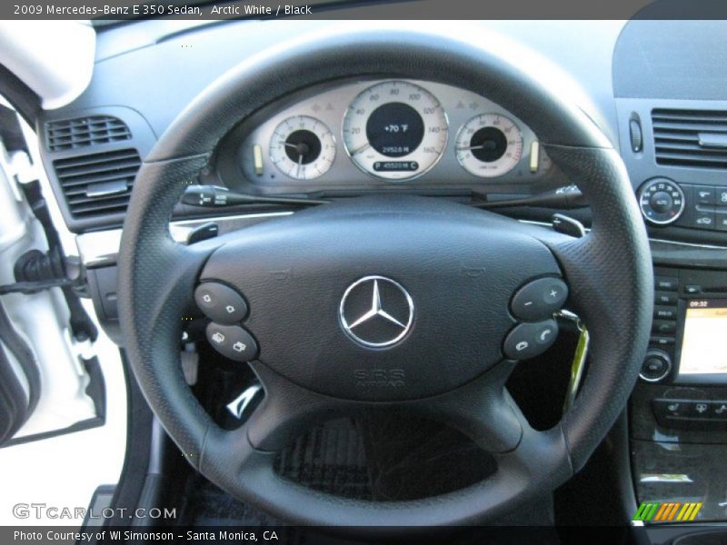 Arctic White / Black 2009 Mercedes-Benz E 350 Sedan