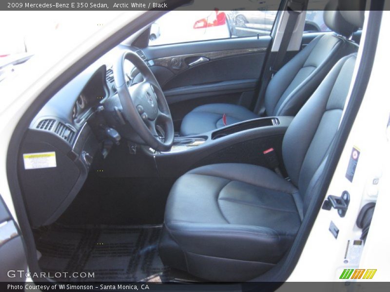 Arctic White / Black 2009 Mercedes-Benz E 350 Sedan