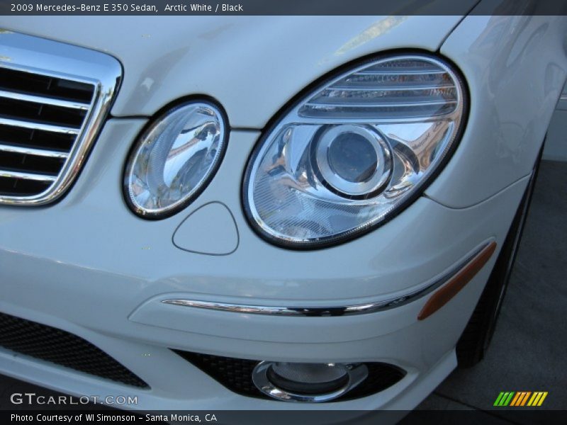 Arctic White / Black 2009 Mercedes-Benz E 350 Sedan