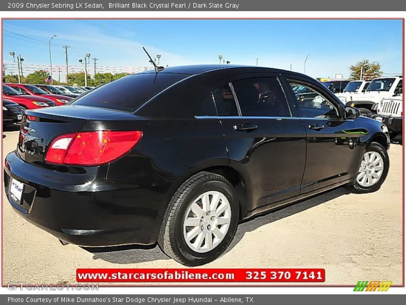 Brilliant Black Crystal Pearl / Dark Slate Gray 2009 Chrysler Sebring LX Sedan