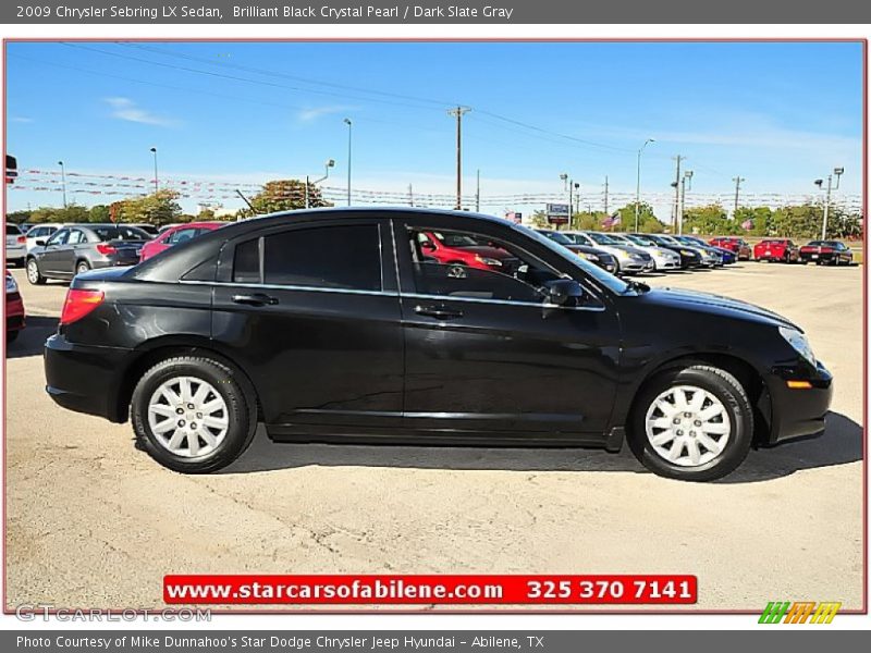 Brilliant Black Crystal Pearl / Dark Slate Gray 2009 Chrysler Sebring LX Sedan