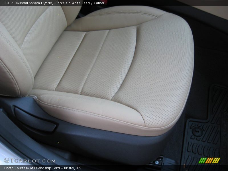 Porcelain White Pearl / Camel 2012 Hyundai Sonata Hybrid