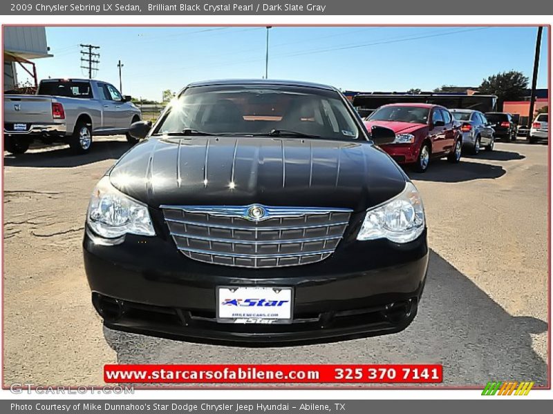 Brilliant Black Crystal Pearl / Dark Slate Gray 2009 Chrysler Sebring LX Sedan