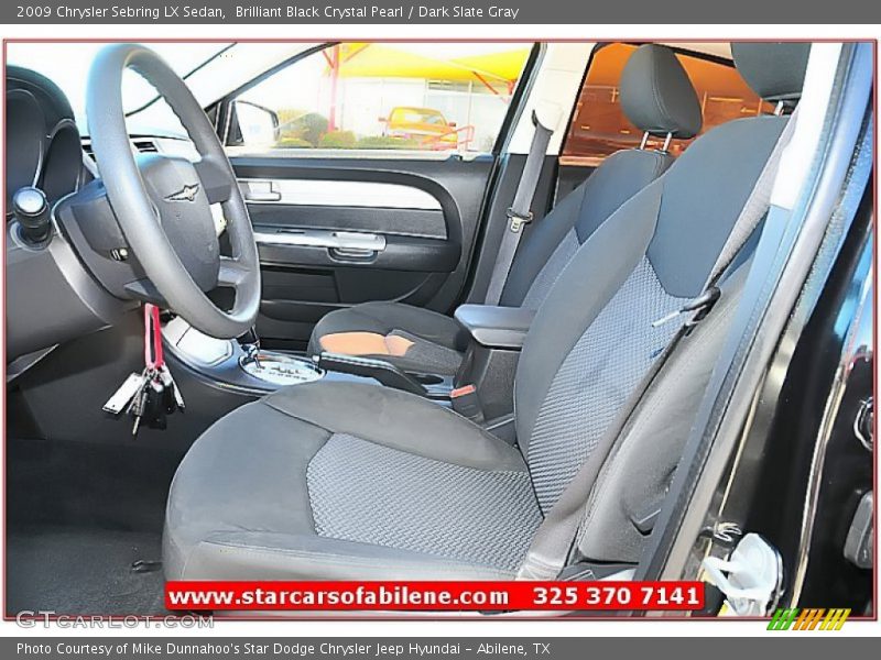 Brilliant Black Crystal Pearl / Dark Slate Gray 2009 Chrysler Sebring LX Sedan