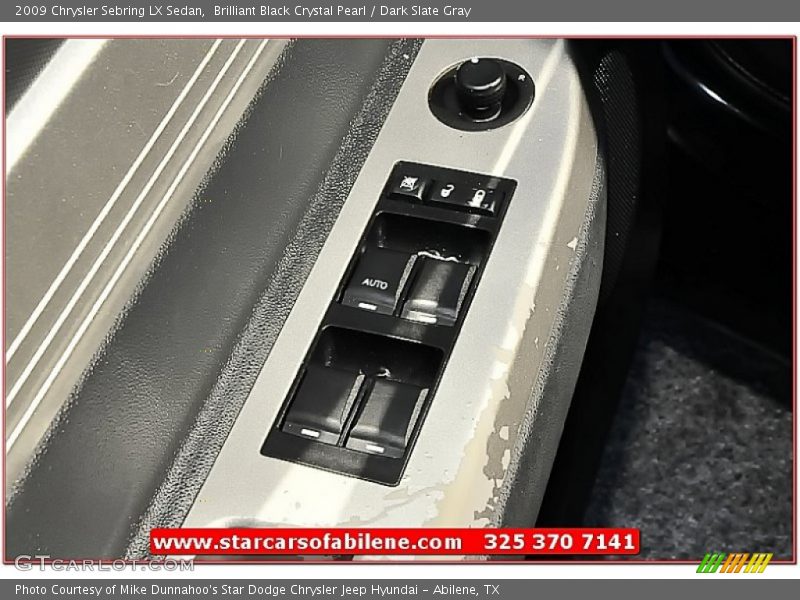 Brilliant Black Crystal Pearl / Dark Slate Gray 2009 Chrysler Sebring LX Sedan