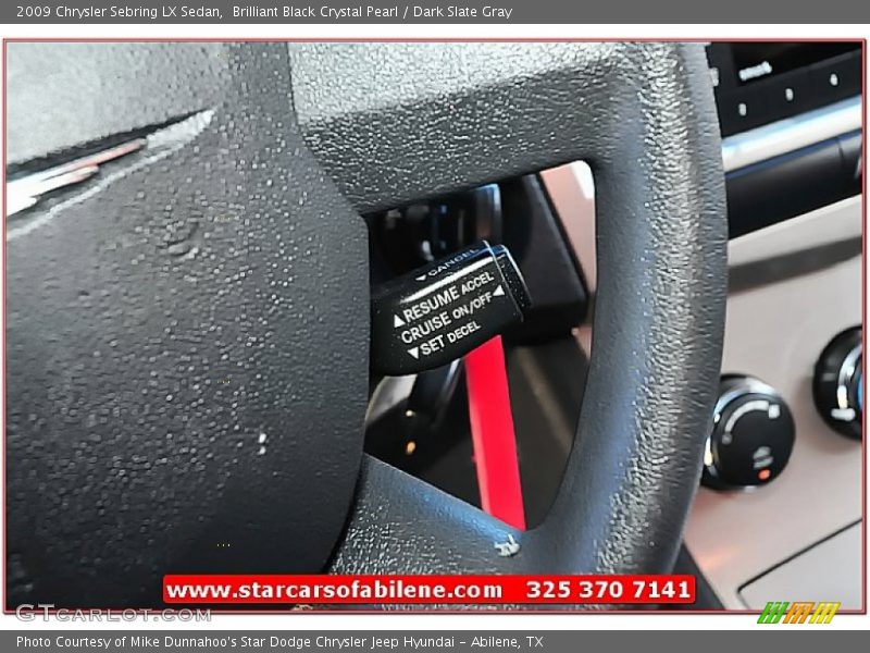 Brilliant Black Crystal Pearl / Dark Slate Gray 2009 Chrysler Sebring LX Sedan