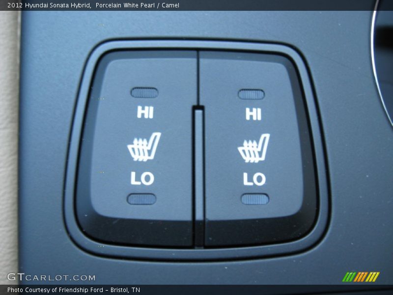 Porcelain White Pearl / Camel 2012 Hyundai Sonata Hybrid