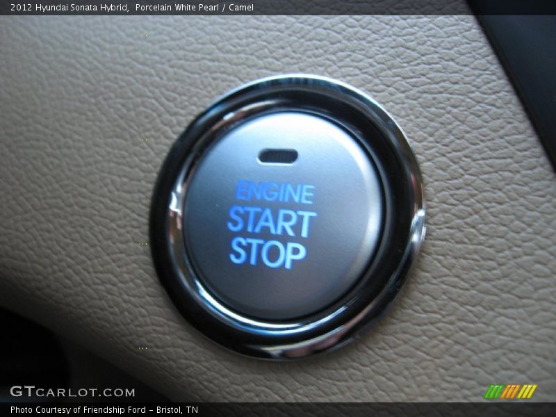 Porcelain White Pearl / Camel 2012 Hyundai Sonata Hybrid
