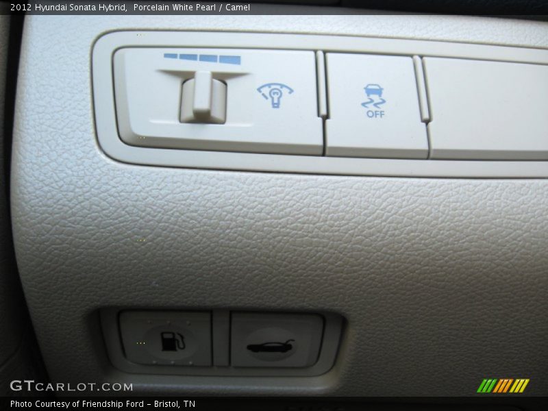 Porcelain White Pearl / Camel 2012 Hyundai Sonata Hybrid