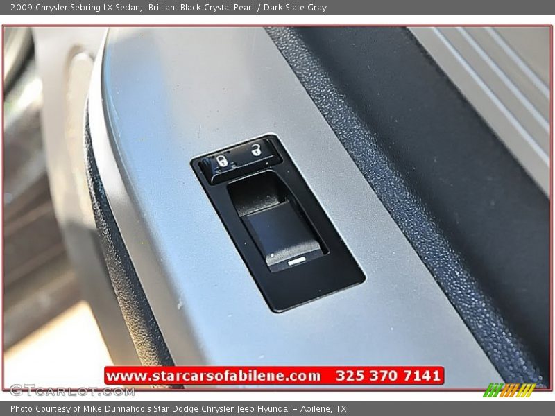 Brilliant Black Crystal Pearl / Dark Slate Gray 2009 Chrysler Sebring LX Sedan