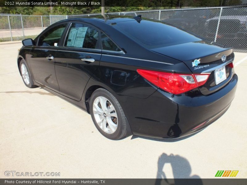 Midnight Black / Black 2012 Hyundai Sonata Limited