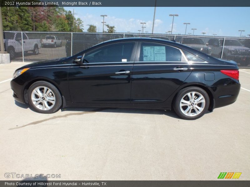 Midnight Black / Black 2012 Hyundai Sonata Limited