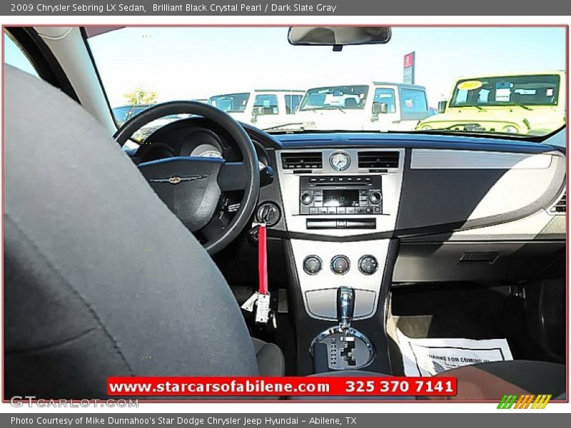 Brilliant Black Crystal Pearl / Dark Slate Gray 2009 Chrysler Sebring LX Sedan